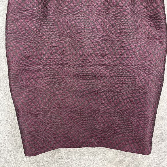 Tahari Dress Women 6 Purple Sheath Short Sleeve round neck lined back zipped - Picture 5 of 16